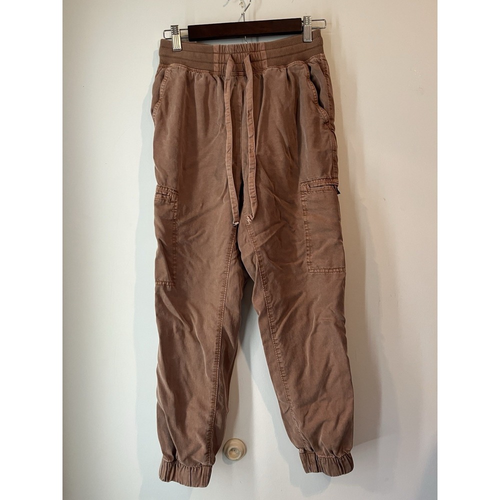 Aerieā Cargo Jogger Pants Brown Size XS Elastic Waist Oversized Lightweight